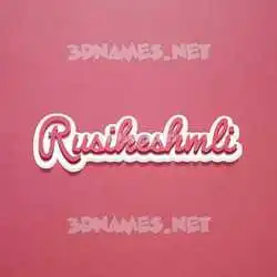 rusikeshmli in Red Scribble style - 3D name wallpaper
