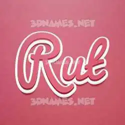 rut in Red Scribble style - 3D name wallpaper