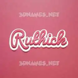 ruthick in Red Scribble style - 3D name wallpaper