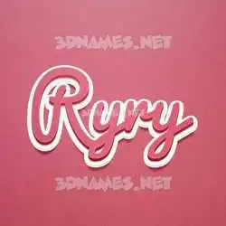 ryry in Red Scribble style - 3D name wallpaper
