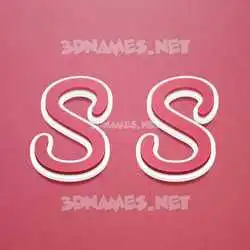 s s in Red Scribble style - 3D name wallpaper