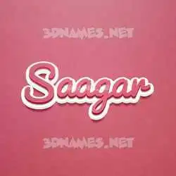saagar in Red Scribble style - 3D name wallpaper