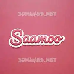 saamoo in Red Scribble style - 3D name wallpaper