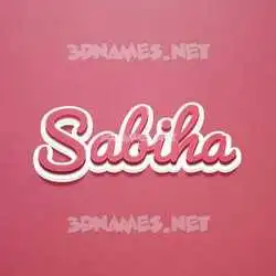 sabiha in Red Scribble style - 3D name wallpaper