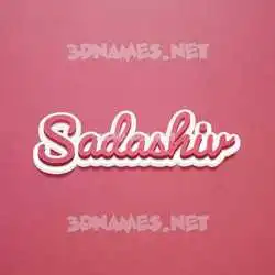 sadashiv in Red Scribble style - 3D name wallpaper