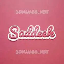 saddeek in Red Scribble style - 3D name wallpaper