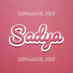 sadya in Red Scribble style - 3D name wallpaper