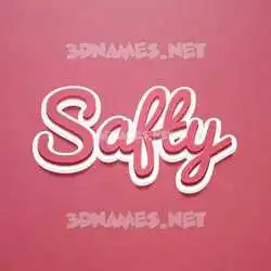 safty in Red Scribble style - 3D name wallpaper