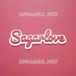 sagarlove in Red Scribble style - 3D name wallpaper