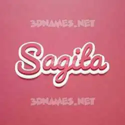 sagita in Red Scribble style - 3D name wallpaper