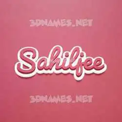 sahiljee in Red Scribble style - 3D name wallpaper