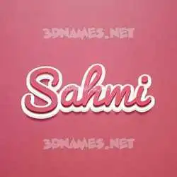 sahmi in Red Scribble style - 3D name wallpaper