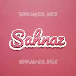 sahnaz in Red Scribble style - 3D name wallpaper
