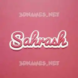 sahrash in Red Scribble style - 3D name wallpaper