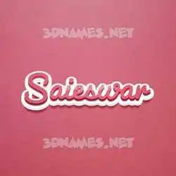 saieswar in Red Scribble style - 3D name wallpaper
