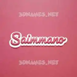 saimmano in Red Scribble style - 3D name wallpaper
