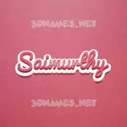 saimurthy in Red Scribble style - 3D name wallpaper