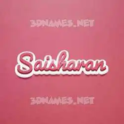 saisharan in Red Scribble style - 3D name wallpaper
