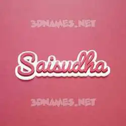 saisudha in Red Scribble style - 3D name wallpaper