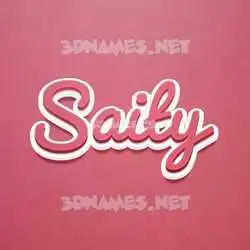 saity in Red Scribble style - 3D name wallpaper
