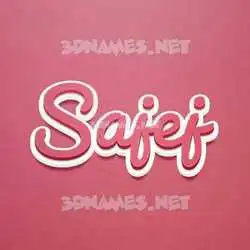 sajej in Red Scribble style - 3D name wallpaper