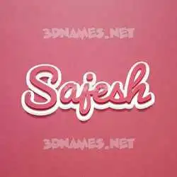 sajesh in Red Scribble style - 3D name wallpaper