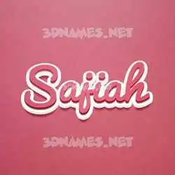 sajiah in Red Scribble style - 3D name wallpaper