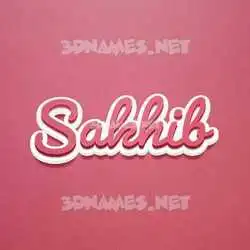 sakhib in Red Scribble style - 3D name wallpaper
