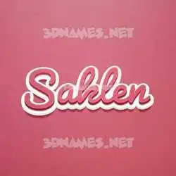 saklen in Red Scribble style - 3D name wallpaper