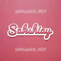 sakshiay in Red Scribble style - 3D name wallpaper