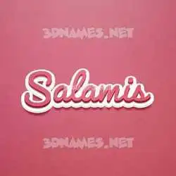 salamis in Red Scribble style - 3D name wallpaper