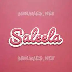 saleela in Red Scribble style - 3D name wallpaper