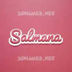 salmana in Red Scribble style - 3D name wallpaper