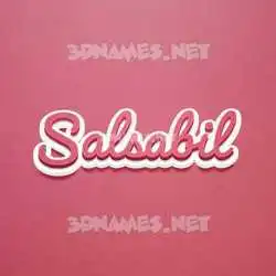 salsabil in Red Scribble style - 3D name wallpaper
