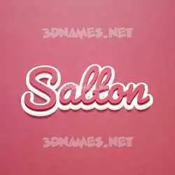 salton in Red Scribble style - 3D name wallpaper