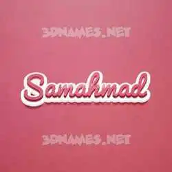 samahmad in Red Scribble style - 3D name wallpaper