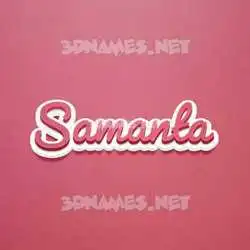 samanta in Red Scribble style - 3D name wallpaper