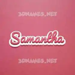 samantha in Red Scribble style - 3D name wallpaper
