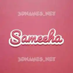 sameeha in Red Scribble style - 3D name wallpaper