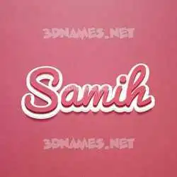 samih in Red Scribble style - 3D name wallpaper