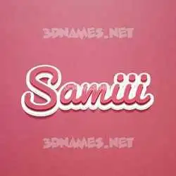 samiii in Red Scribble style - 3D name wallpaper