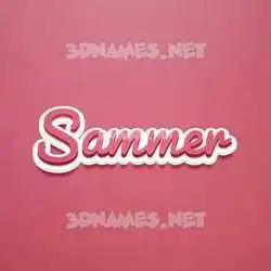 sammer in Red Scribble style - 3D name wallpaper