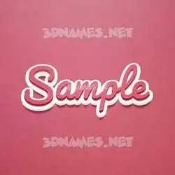 sample in Red Scribble style - 3D name wallpaper