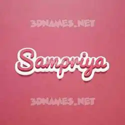 sampriya in Red Scribble style - 3D name wallpaper