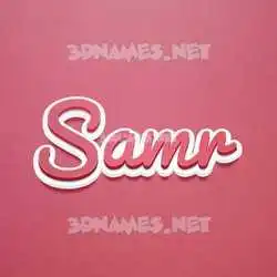 samr in Red Scribble style - 3D name wallpaper