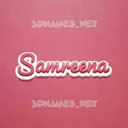 samreena in Red Scribble style - 3D name wallpaper