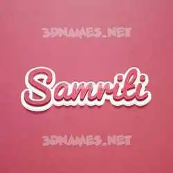 samriti in Red Scribble style - 3D name wallpaper
