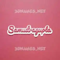 samudragupta in Red Scribble style - 3D name wallpaper