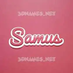 samus in Red Scribble style - 3D name wallpaper