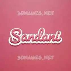 sandani in Red Scribble style - 3D name wallpaper